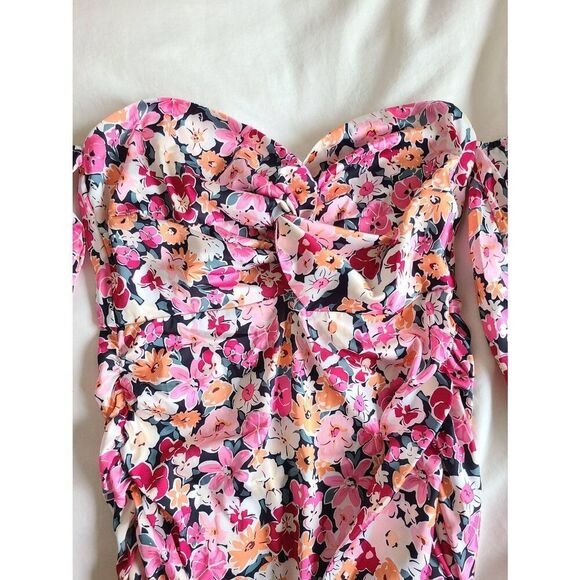 Area Stars Womens‎ Floral Print Sweetheart Neck Off-the-shoulder Dress Medium - Picture 3 of 6